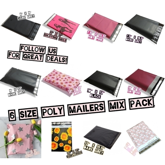 Other - 120 Mix Size Poly Mailer Bundle (10 ea)